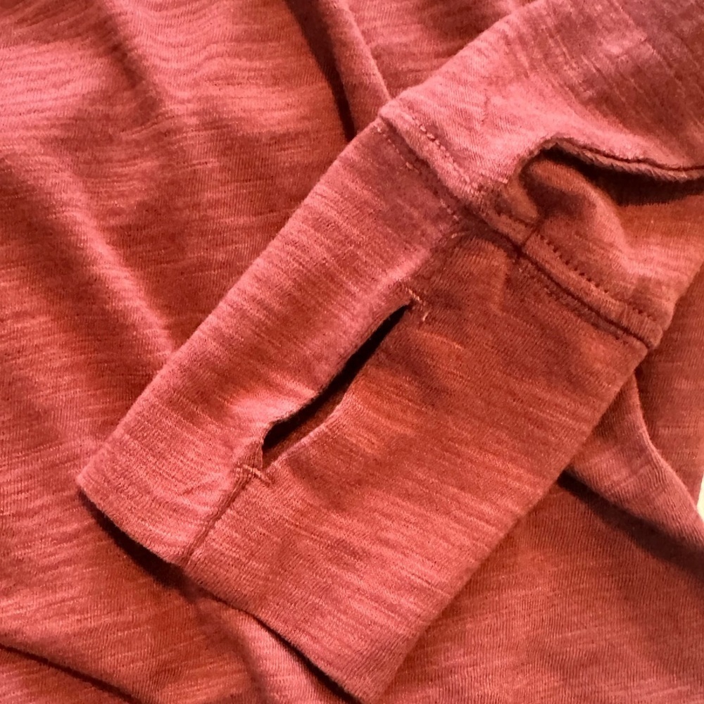 Zella NWOT Relaxed Slub Wash Red Jelly Long Sleeve Tee Women’s Size S - Picture 4 of 5